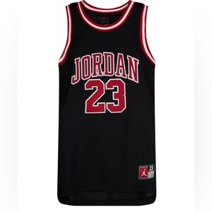 Jordan Black Mesh Jersey, Stitched Logo/23, Boys Medium/10-12, Nike, Jumpman-NWT